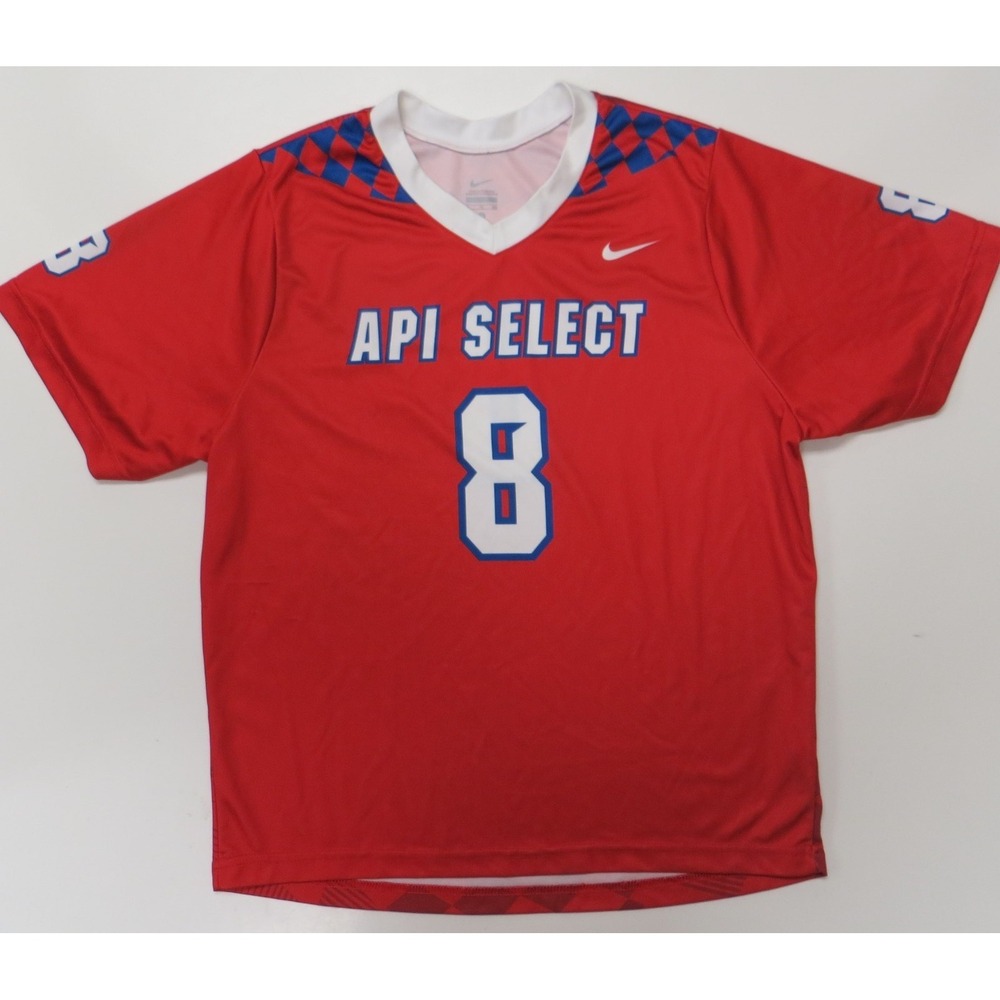Nike Soccer Jersey Youth XL #8 API Select Red V-Neck Boys
